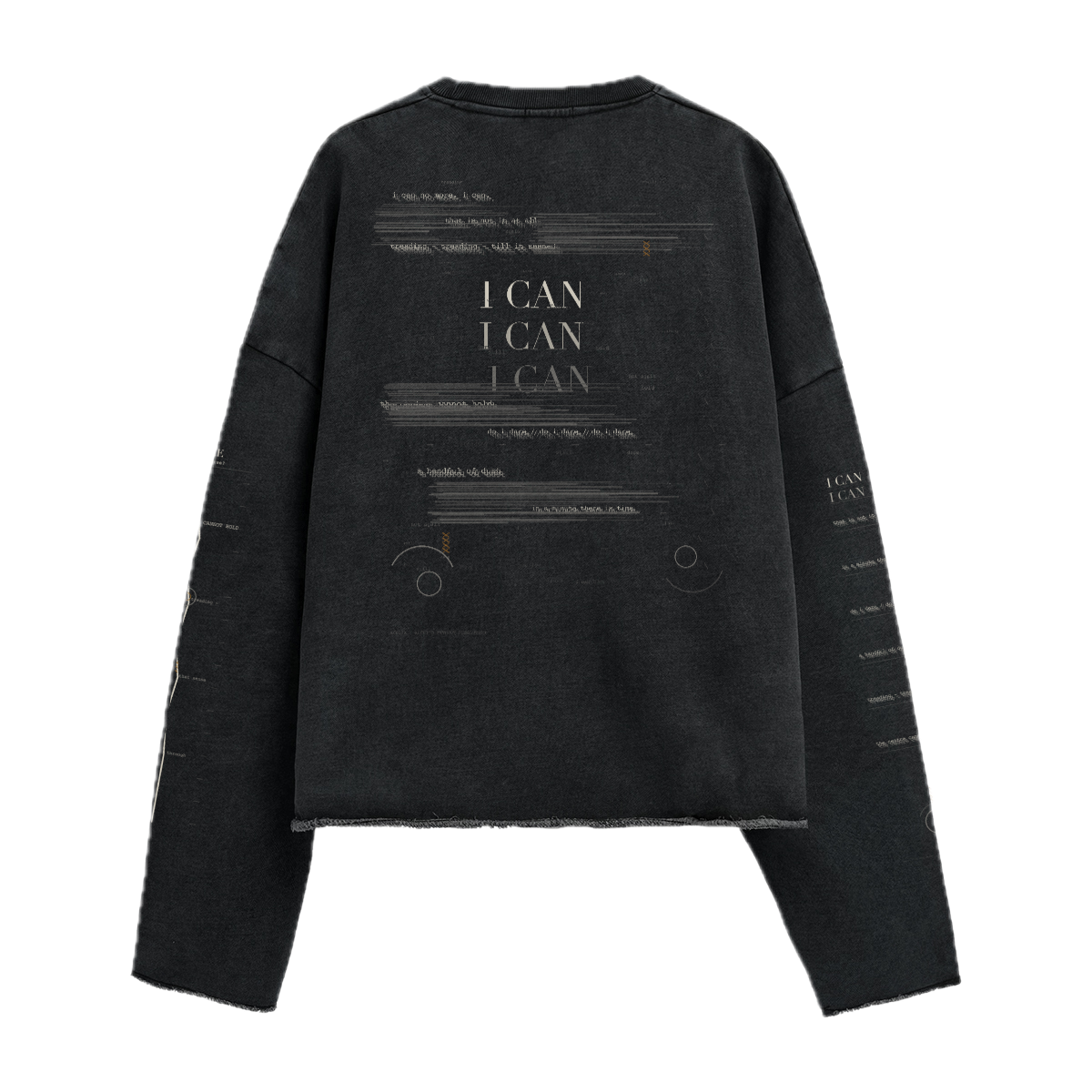 Do I Dare - Washed Unisex Cropped Sweatshirt detail